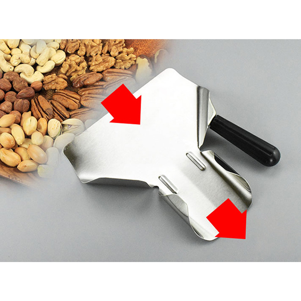 Stainless Steel Chip Scoop Food French Fries Popcorn Shovel Fry Scoop Bagger Single / Double Handle