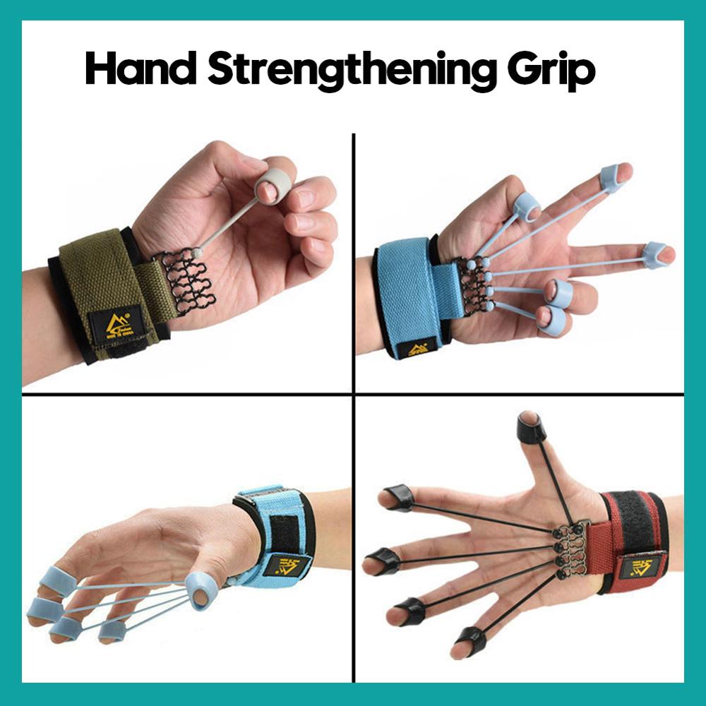 Finger Extensor Strengthener Hand Exerciser Trainer with Resistance Band Stretcher Arthritis Wrist Training Therapy for Guitar