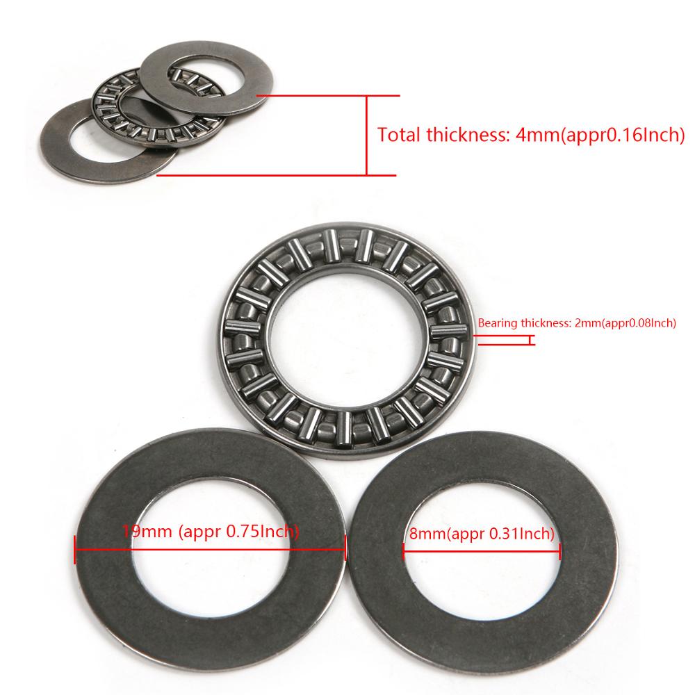 10 set 3- i -1 axk 0619-  axk 1730+2as axial nål platta rullager med två brickor axiallager axialkullager