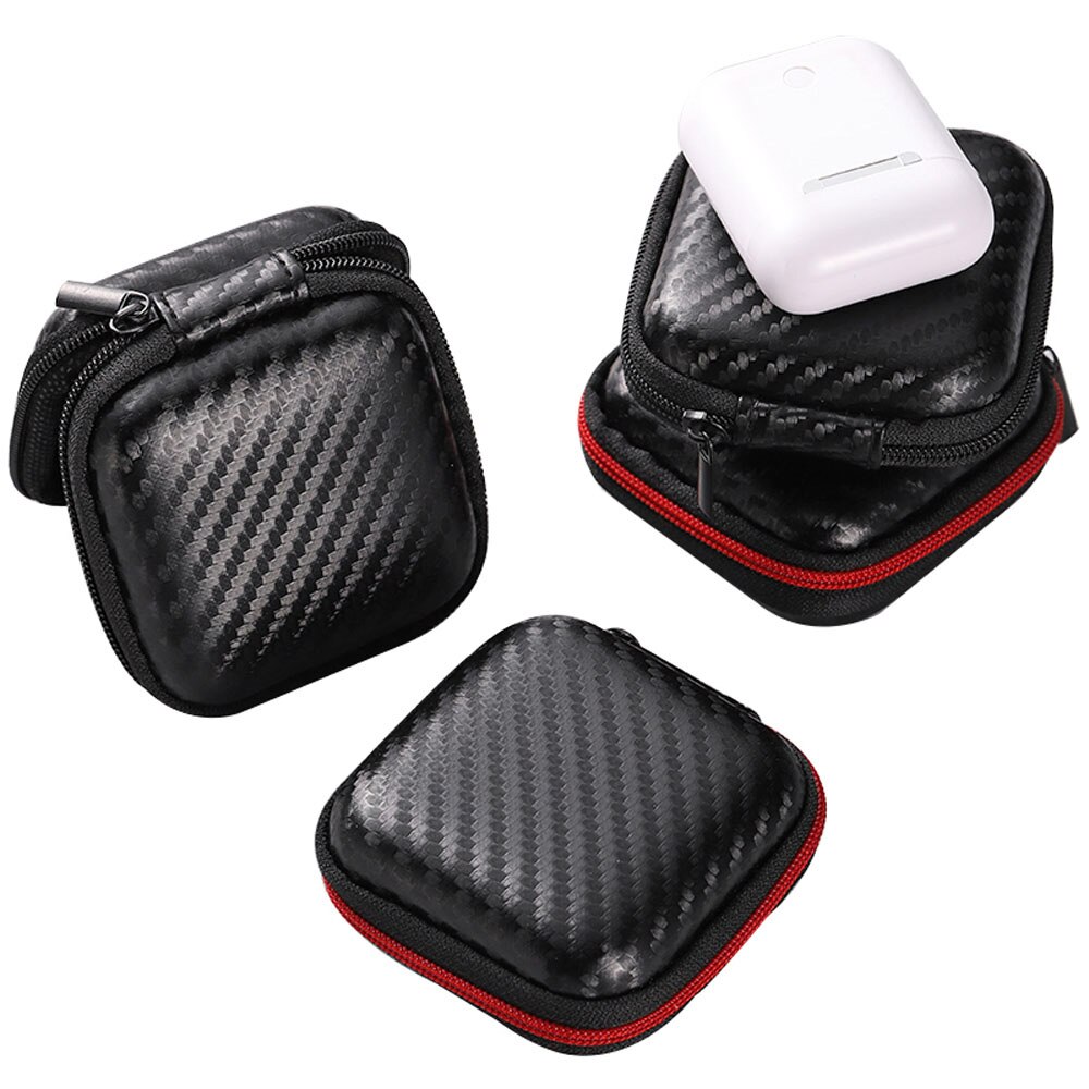 Mini Headphone Case Bag Portable Earphone Earbuds Box Storage for Memory Card Headset USB Cable Charger Organizer