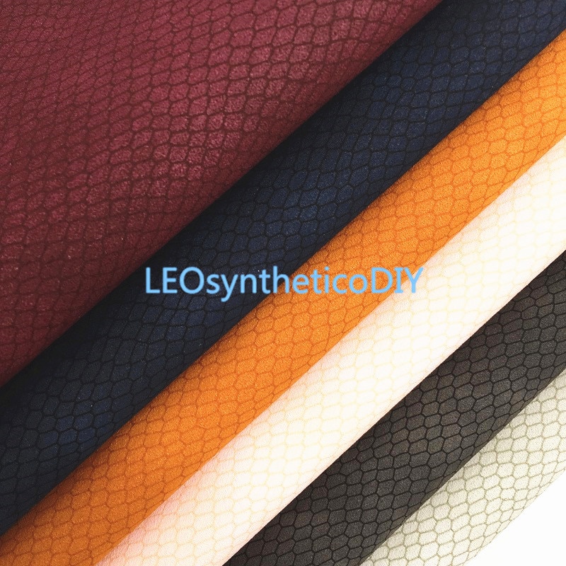 1pc 21 x 29cm ruskind imiteret læder stof med præget slangepu læder til at gøre buer leosyntetisk  t422a