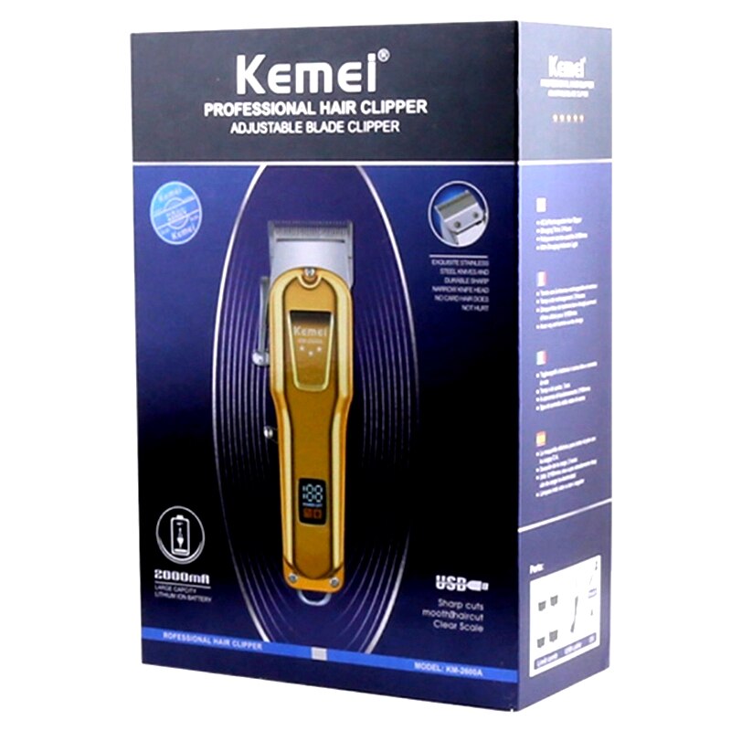 Original all metal powerful rechargeable LCD display hair clipper electric beard trimmer for men hair trimmer machine haircut