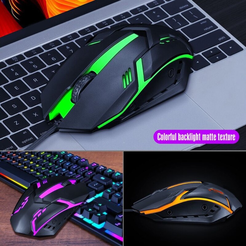 Gaming Mechanische Toetsenbord Muis Set Regenboog Backlight Wired Backlit 104 Toetsen Keyboard Voor Gamer