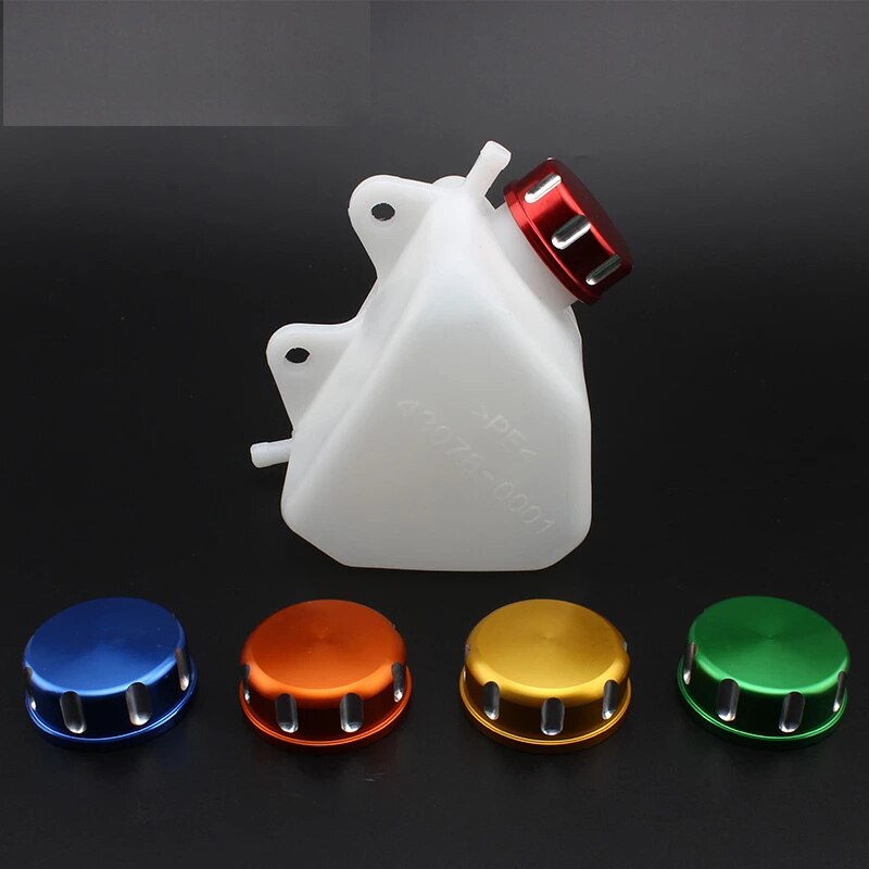 Motorfiets Plastic Water Koelvloeistof Reservoir Tank Cnc Caps Koelvloeistof Reservoir Tank Radiator Overloop Voor Kawasaki KLX250 Klx 250