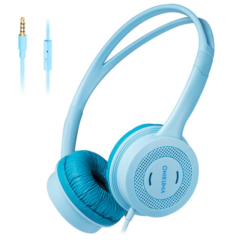 Barn hörlurar 3.5mm stereo bas headset med mikrofon hopfällbara bärbara musik hörlurar barn headset: 02