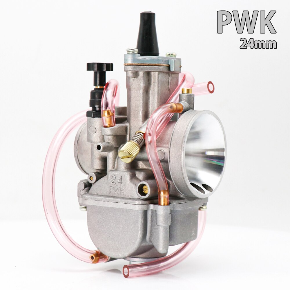 SCL MOTOS-carburador PWK para motocicleta, 21, 24, 26, 28, 30, 32, 34mm, con Power Jet para 2T, 4T, Keihin, Koso, PWK, 75cc-250cc: 24mm
