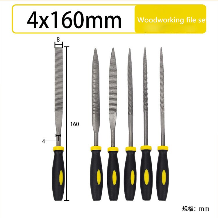 6-piece Mini Woodworking Files Set Wood Files Bodhi Redwood Files Small Assorted carpenter's saw file dremel tools: 4X160mm 6-piece set