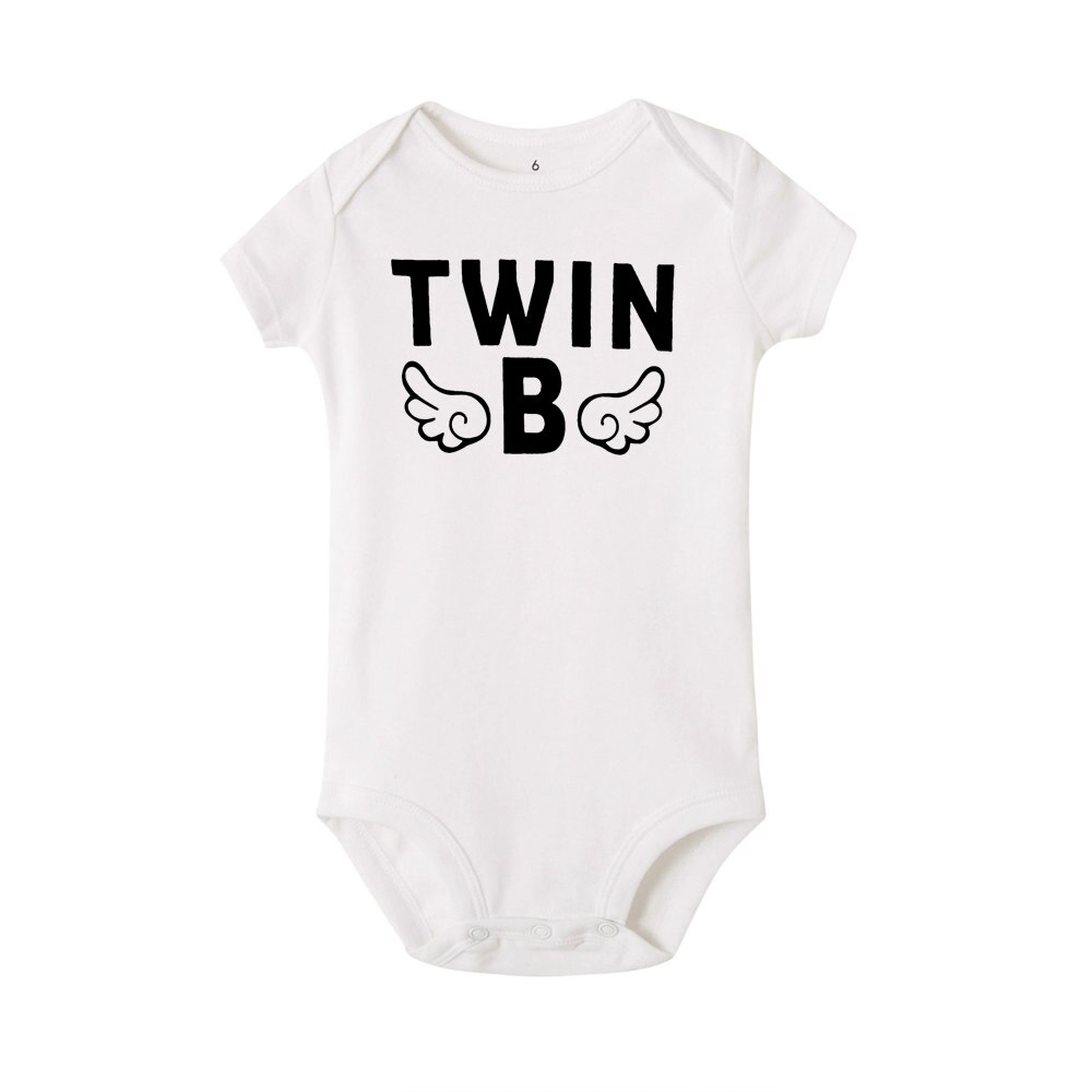 Neugeborenen Baby Jungen Mädchen Kurzarm Karosserie Zwillinge A & B Strampler Kleidung Sommer Baby Zwillinge Strampler Kleidung