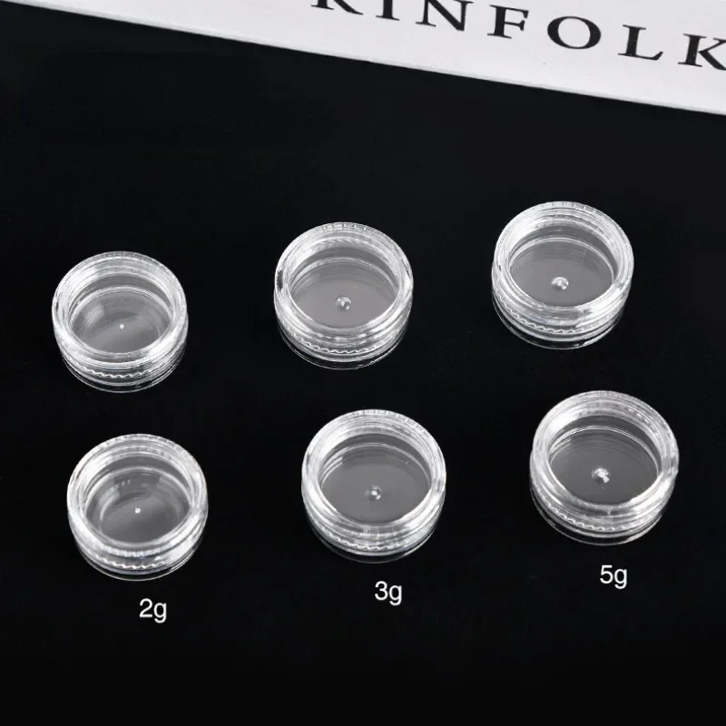 50/20/10 stk. 2-5g klare cremekrukker, mini kosmetikflasker, beholdere, gennemsigtig krukke til neglekunst, lille klar dåse, dåse til balsam