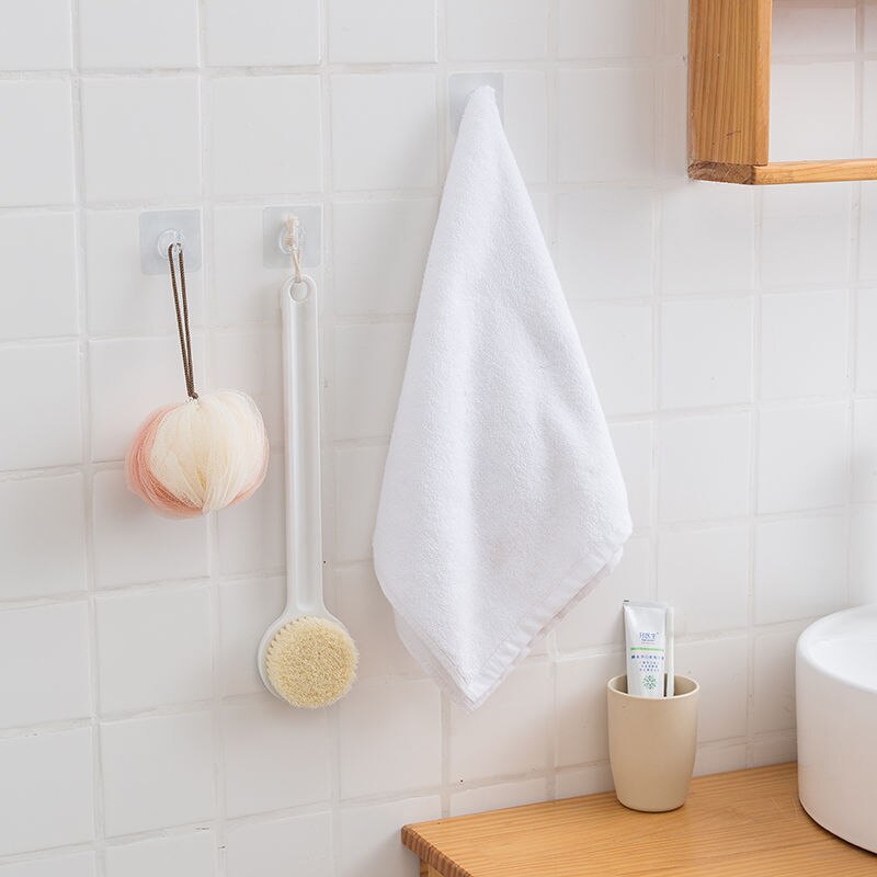 1/5/10pc Transparent Auto-Adhésif Fort Crochets Porte Mur Cintres Crochets Charge Lourde Rack pour Cuisine Salle De Bain Crochet multi-usages