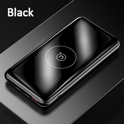 Qi Wireless Power bank, USAMS 10000mAh Power schnelle lade QC 3,0 18W PD Tragbare Externe Batterie für iPhone Samsung S10 9: Default Title