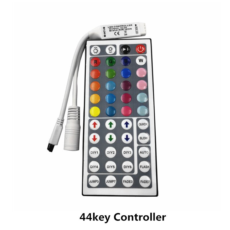 DC12V Mini LED Controller RGB Controler 24 Key 44 Key IR Remote Control RGB Controller For 5050 2835 RGB Strip Lights