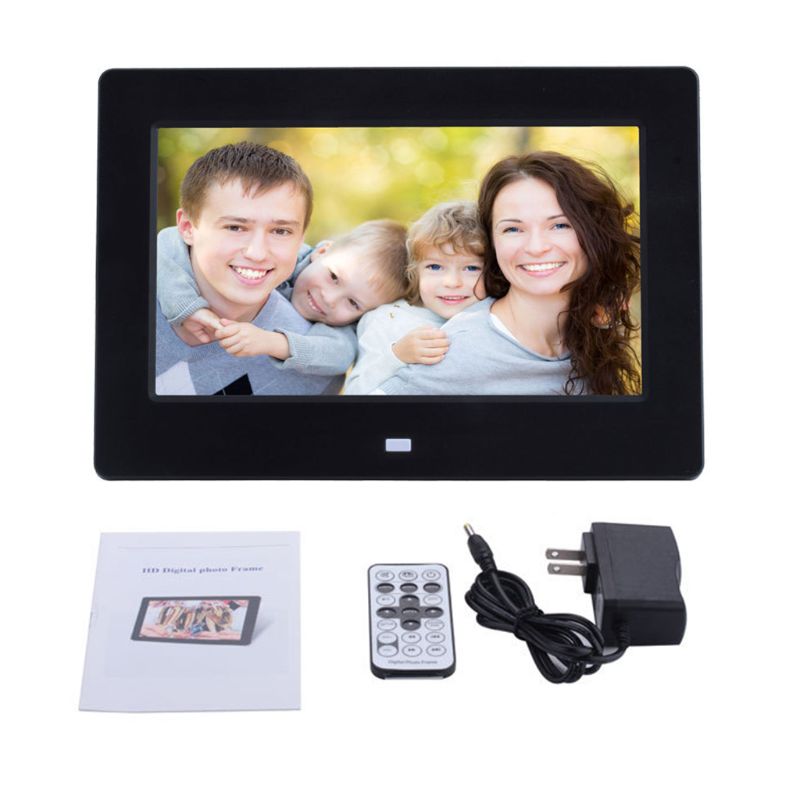 7 Inch Digitale Fotolijst Fotolijst Met Tn Display Speler Met Afstandsbediening 24BB: 7HH802537-BK