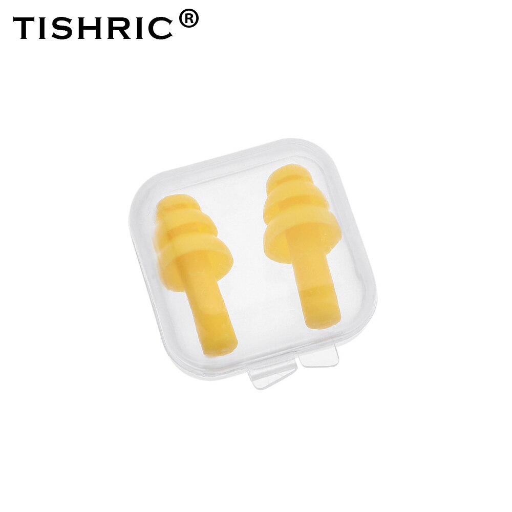 Tashric tampões de ouvido de silicone para dormir tampões de ouvido de ruído protetor de ouvido sono tampões de ouvido anti-ruído para natação plugue de ouvido: Amarelo
