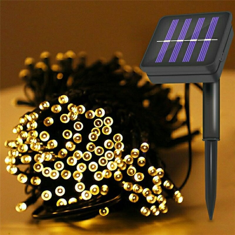 Buiten Solar String Light 300LED 8 Modi Solar Lamp Straat Waterdichte Voor Tuinen Wedding Valentines Kerst Kerstverlichting