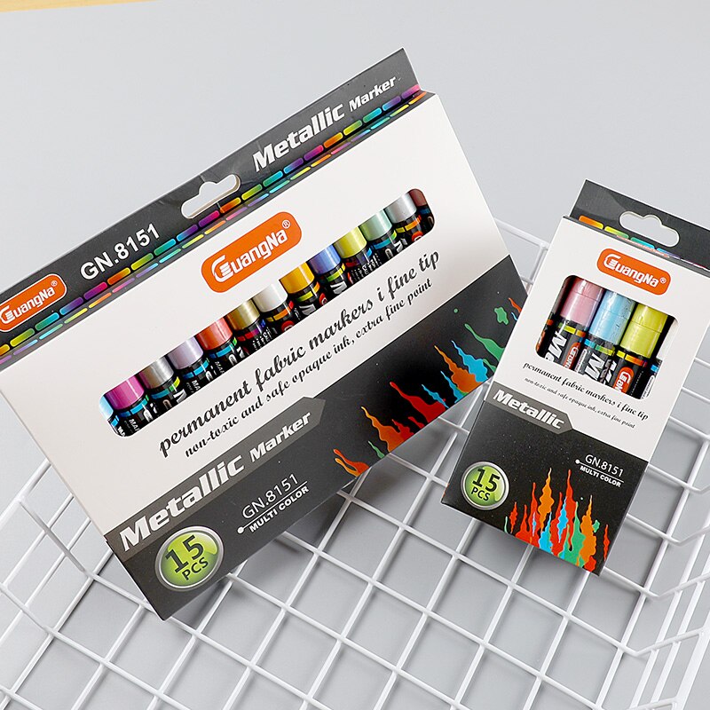1Pcs Water-based Paint Metal Marker Pens Sharpie 3.0mm Gold Silver Ceramic Rock Glass Porcelain Mug Wood Fabric Canvas Painting