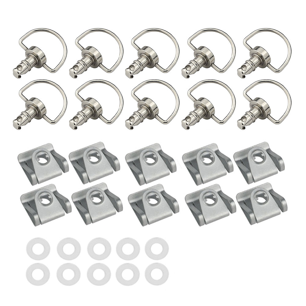 Sujetador de carenado de carrera de giro con anillo en D de liberación rápida para motocicleta de 14mm Universal para Honda Yamaha Suzuki Kawasaki Ducati Aprilia: Marfíl
