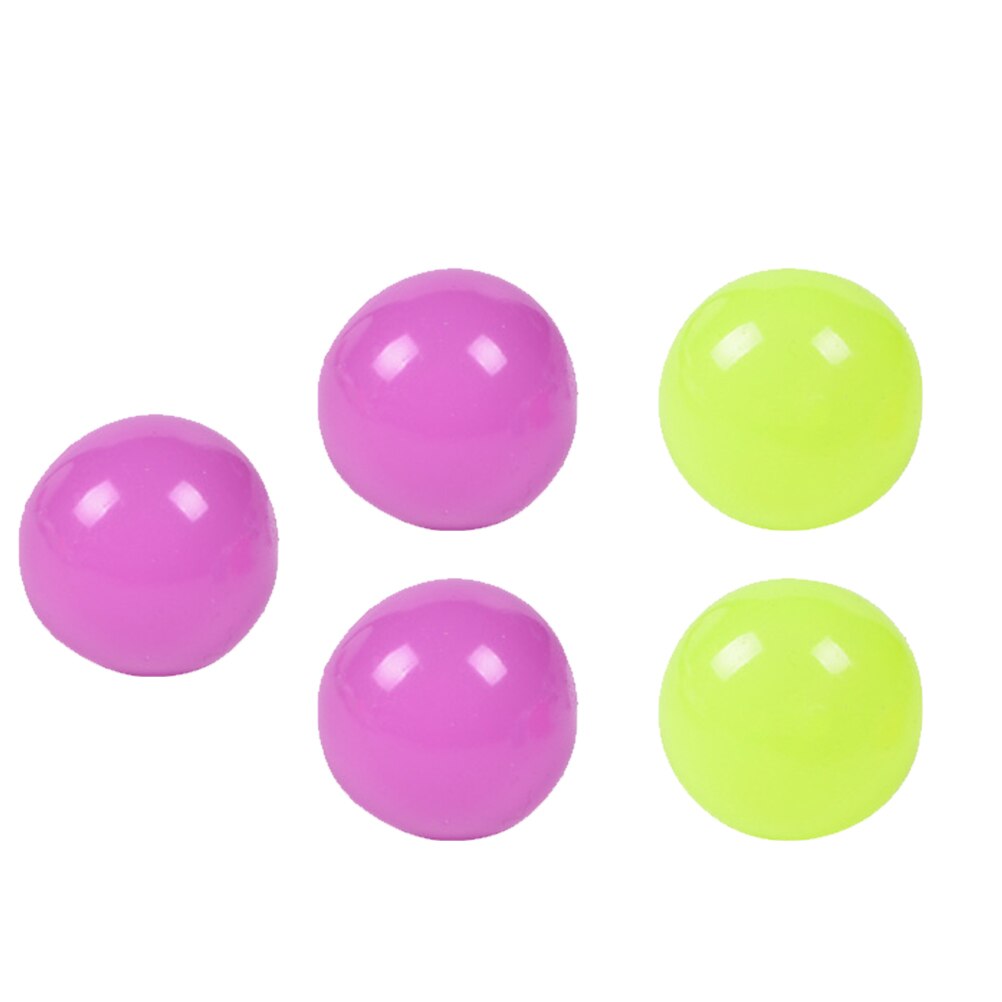 5Pcs Glow Balls Wall Sticky Stress Relief Toys (Random Color)