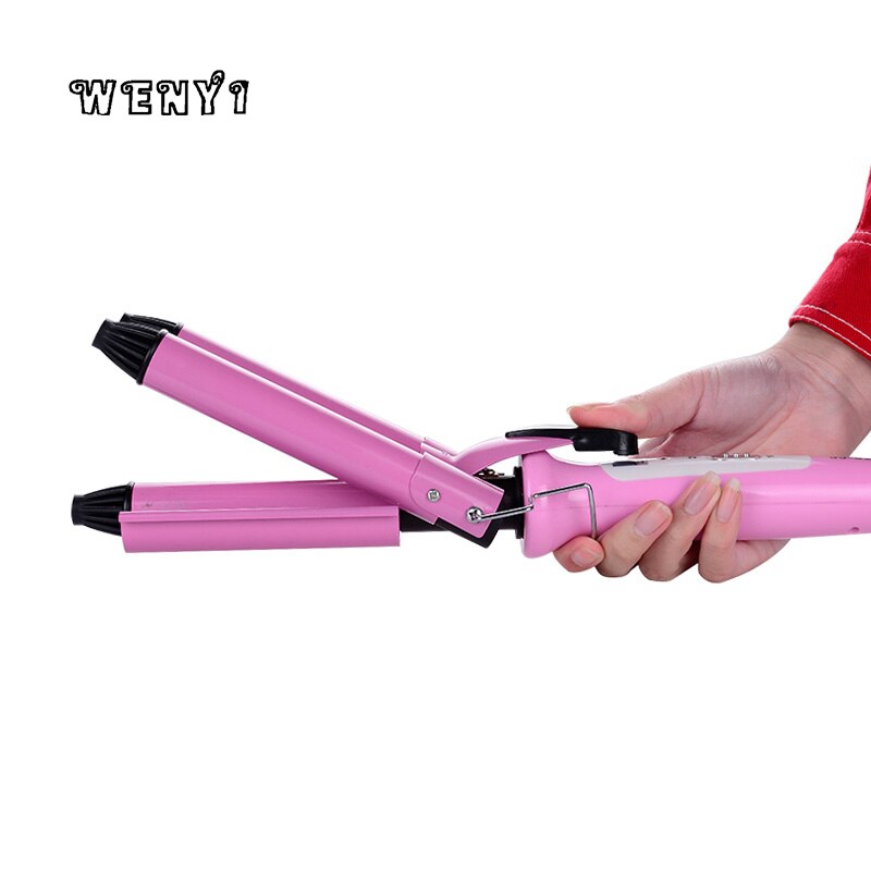 Wenyi 3 Barrel Clamp Hair Curlers Rollers Adjustable Hair Curling Irons Curling Wand Wave Electric Waver for Women Beauty Hair