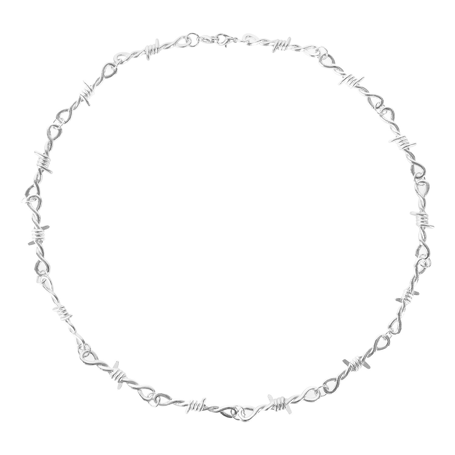 Kleine Draht Brombeersträuchern Eisen Unisex Choker Halskette Frauen Hip-hop Gothic Punk Stil Stacheldraht Wenig Dornen Kette Halsband: Default Title