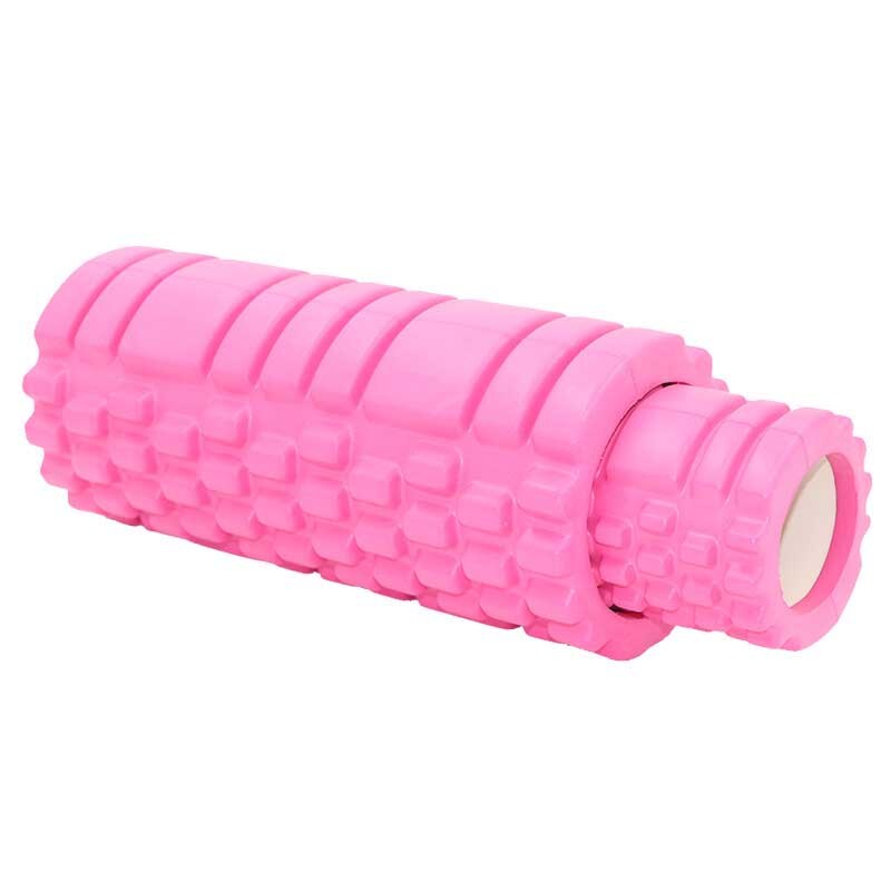 Fitness Back Roller Yoga Column Gym Fitness Foam Roller Pilates Yoga Exercise Muscle Massage Roller Soft Yoga Block: Pink