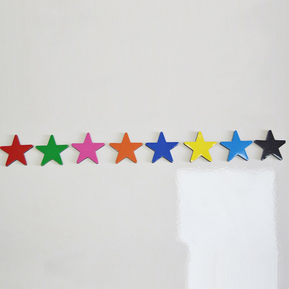 Imán de estrella de cinco puntas para nevera, pegatina para nevera, Color mezclado, 20 Uds.