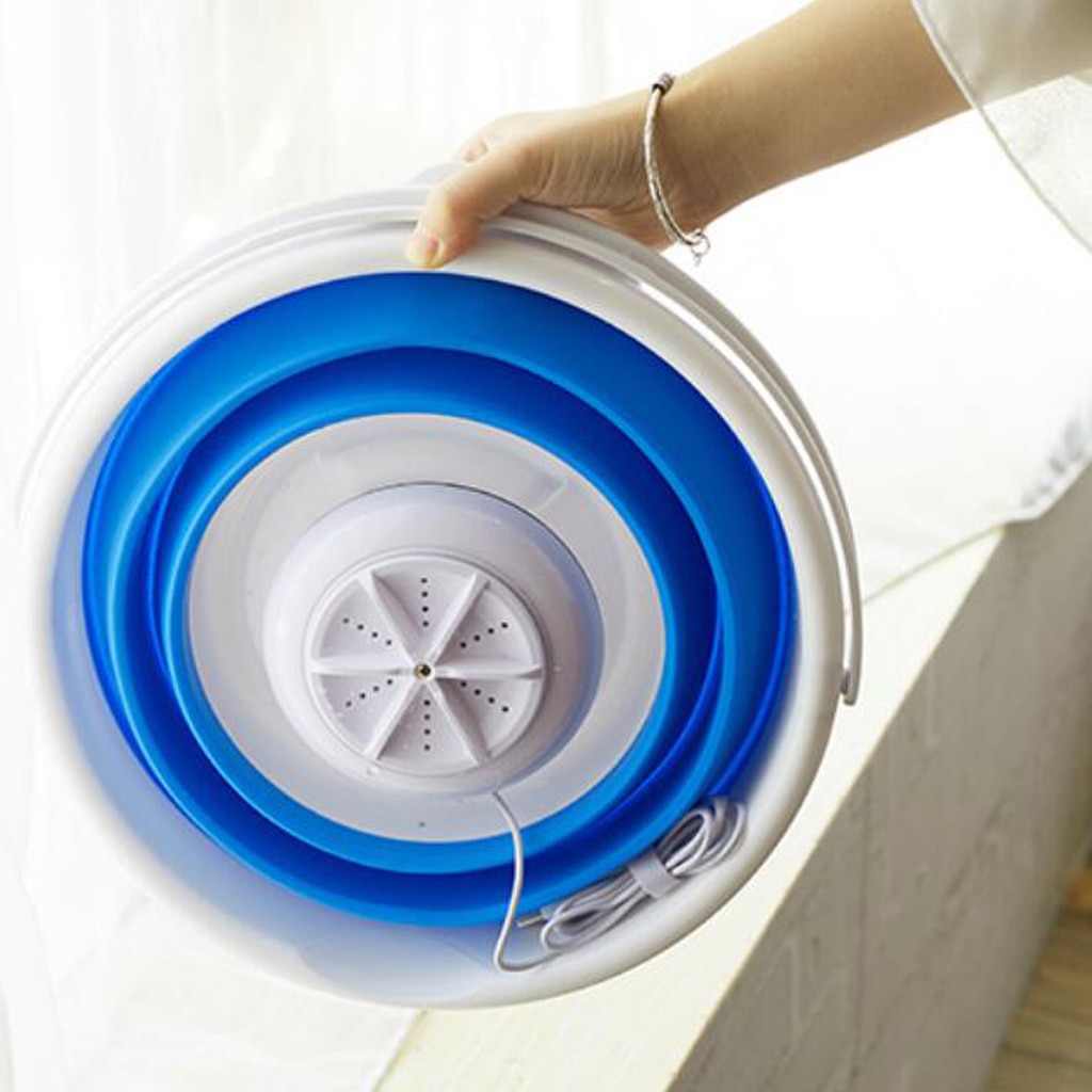 Mini foldning ultralyd vaskemaskine automatisk tøjvask vaskemaskine vaskemaskine usb oplader husstand udendørs
