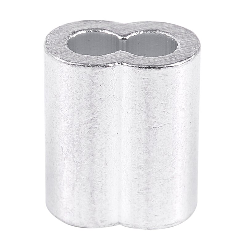 100 stk 1/16- tommer wire reb aluminium ærmer klip fittings kabel krymper & 100 stk 2.5mm