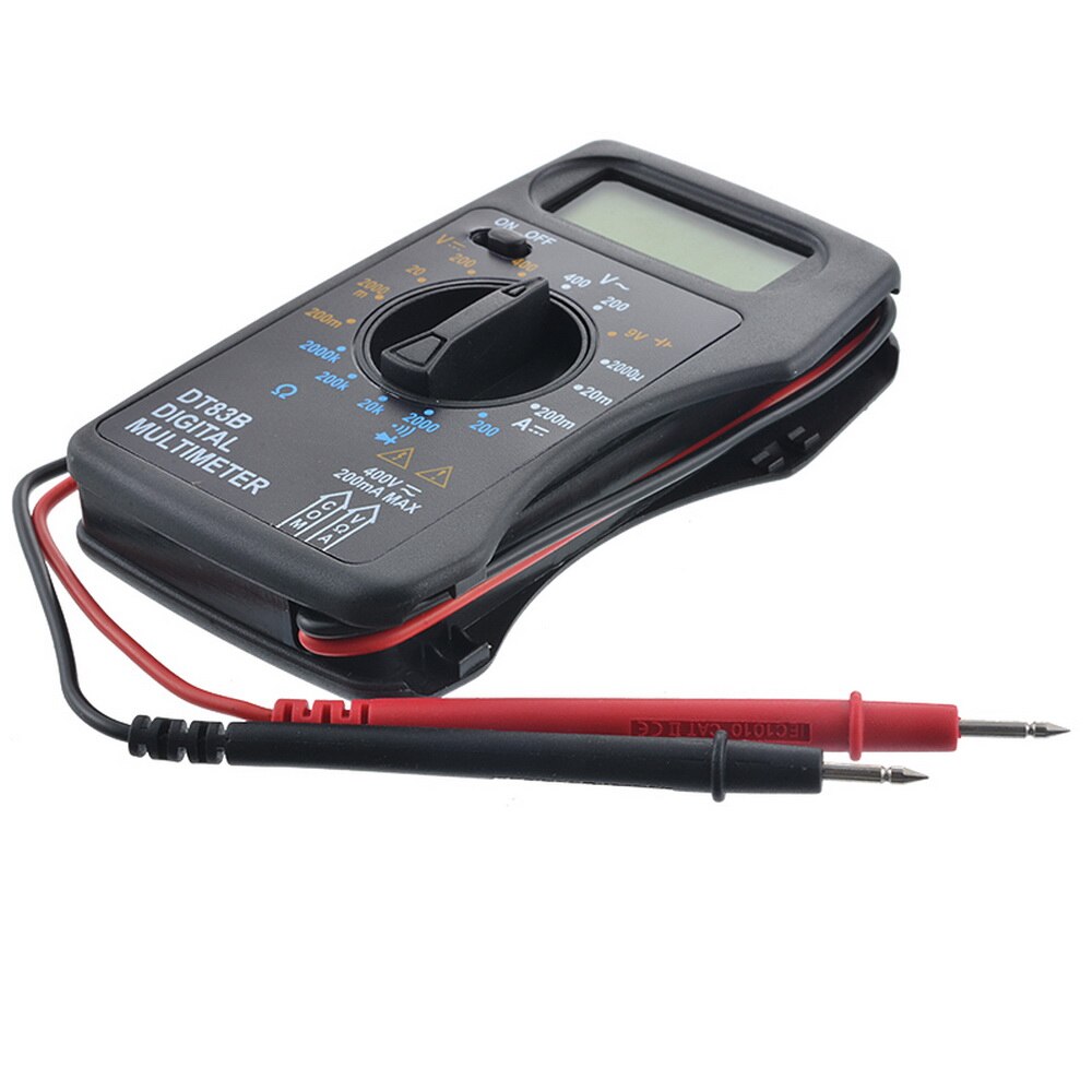 DT83B Pocket Digital Multimeter Ammeter Voltmeter DC/AC Ohm Voltage Tester Probe Electrical Instruments