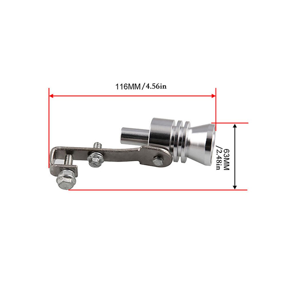 Car Tuning Turbo Whistle Silver Universal Fitment for All Vehicles Models 19mm Diameter Car Accessories: L