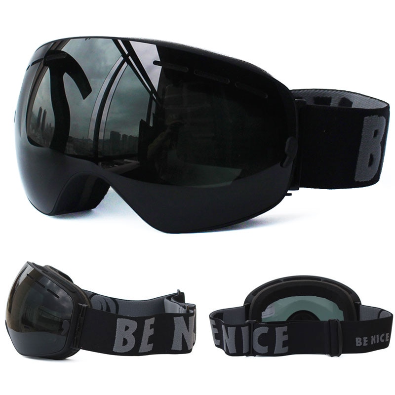 Anti-fog Ski Goggles UV400 Ski Glasses Double Layers Skiing Snowboard Snow Goggles Ski Eyewear With One Graced Brightening Lens