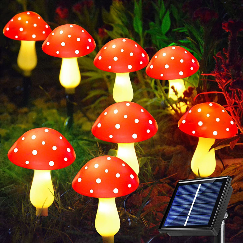 Luces solares de setas para decoración de jardín, luz nocturna impermeable para exteriores, lámpara LED de hadas para Navidad, Halloween, camino de césped y jardín: Luna Azul