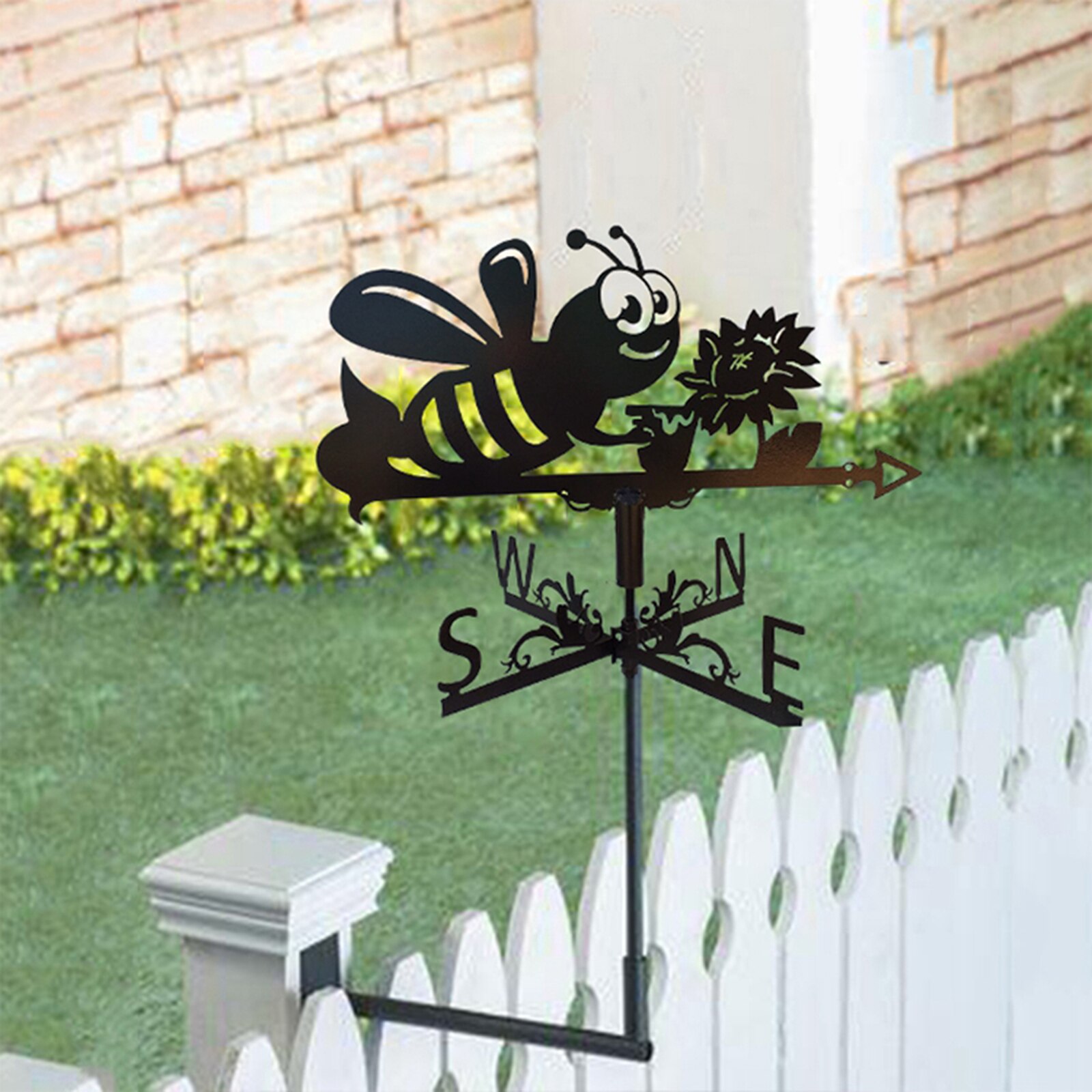 Weather Vane Farm Weather Vane Wind Direction Indicator Animal Garden Yard Roof Decoration Outdoor: Bee