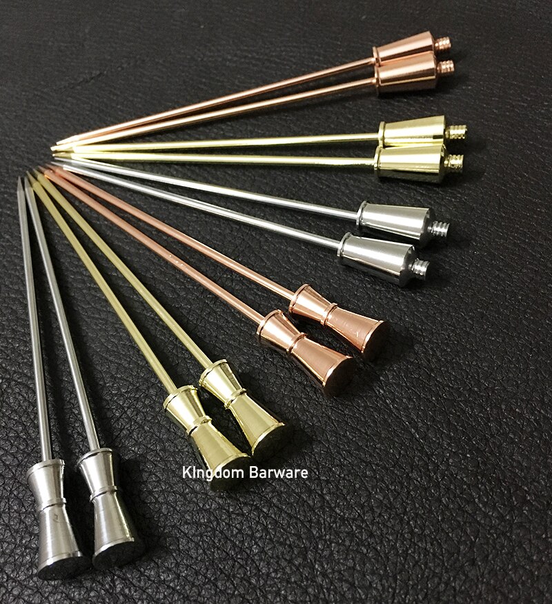 Stainless Steel Cocktail and Martini Picks - For Perfect Drink Presentation, Reusable Set of 6