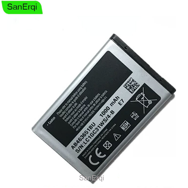 Battery For Samsung S5610 C3322 AB463651BU W559 S5620I S5630C C3518 J808 F339 S5560C C3370 C3200 S5296 L708E S5610 SanErqi
