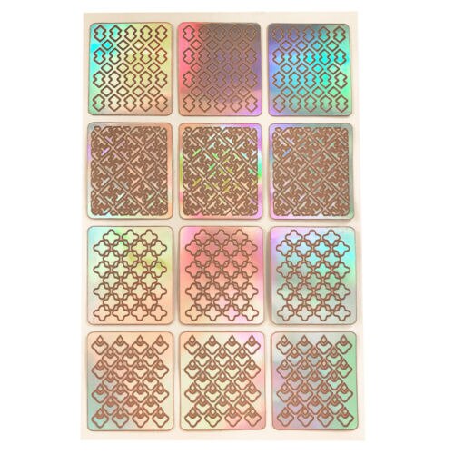 6/12/ 24 Stuks Vel Diy Nail Art Hollow Template Stickers Herbruikbare Stamping Stencil Mold