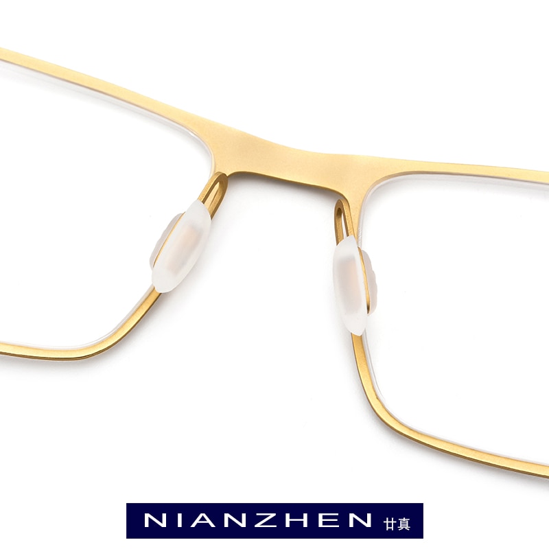 B Titanium Eyeglasses Frame Men Square Myopia Optical Frames Eye Glasses for Men Memory Light Korean Screwless Eyewear 1175