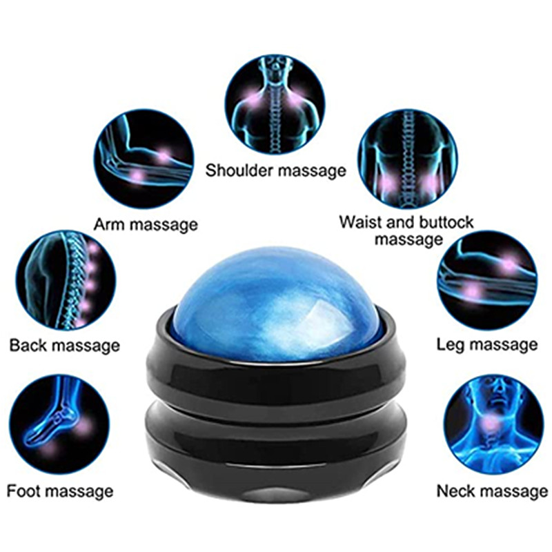 Manuell massage rullboll massageapparat kroppssmärtlindring terapi fot rygg midja höft relaxer stressavslappning muskelavslappning