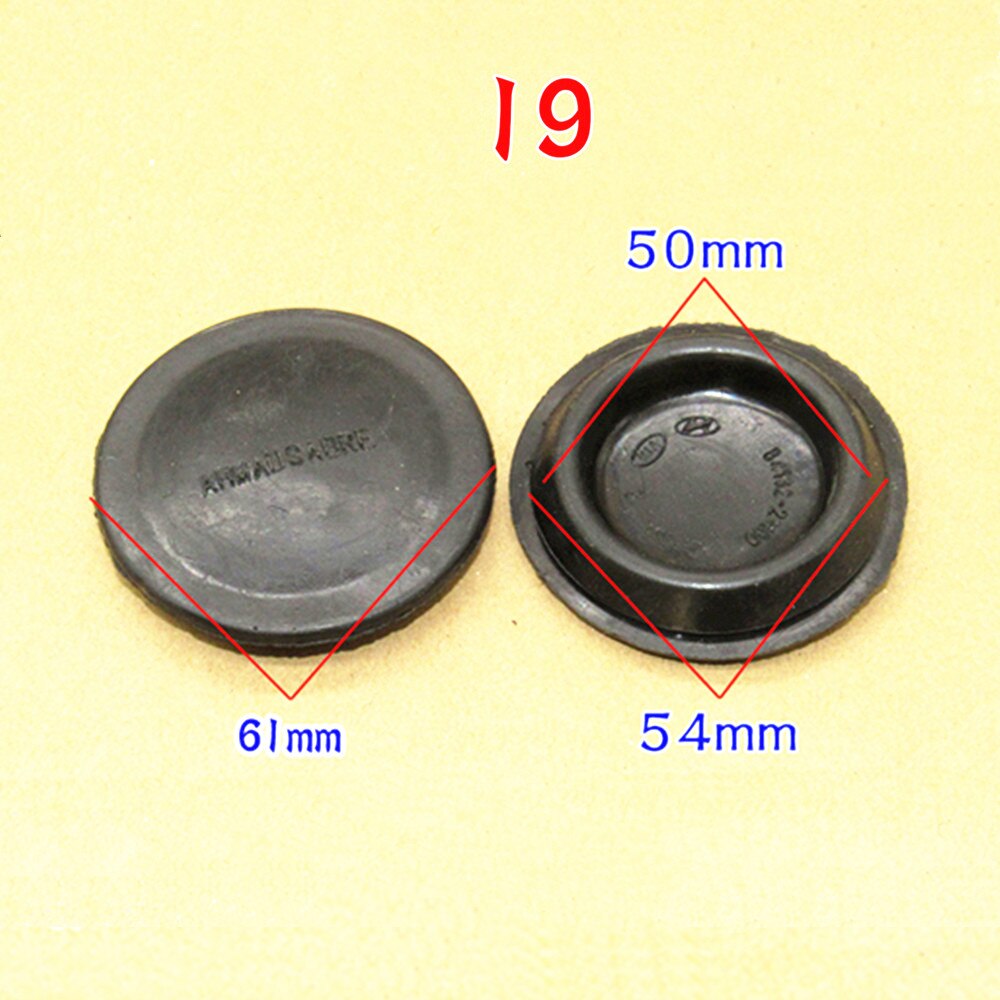 2PCS Car door chassis rubber seal waterproof dust plug fastener for truck engineering bus auto: 2pcs number 19