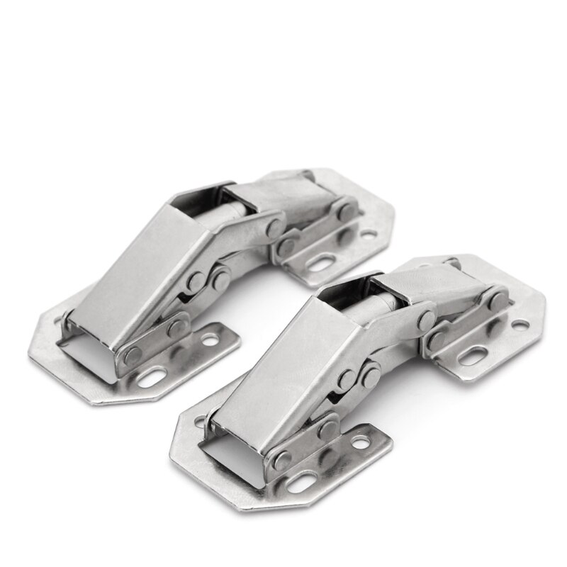 2Pcs Easy Mount 90 Degree Concealed Kitchen Cabinet Cupboard Sprung Door Hinges