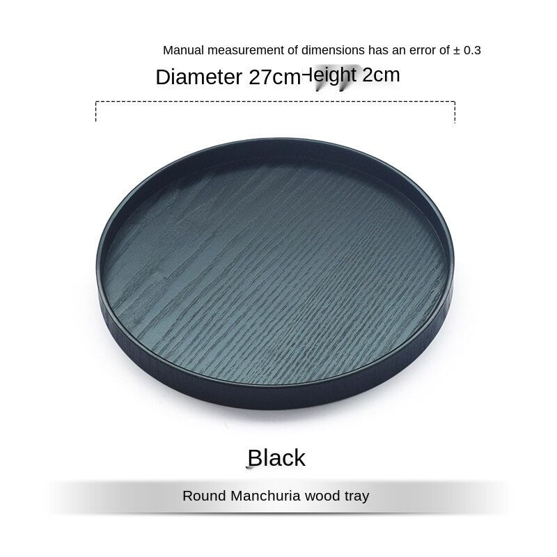 Bandeja redonda de madera maciza para mesa de té, bandeja Rectangular de bambú tradicional de Kung Fu para aperitivos, comidas y té chino: L
