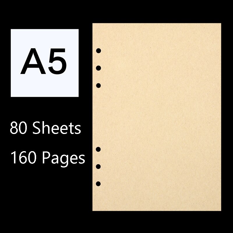 80 Sheets Business A5 A6 Loose Leaf Notebook Refill Spiral Binder Index Inside Page Monthly Weekly To Do List Paper Stationery: 11
