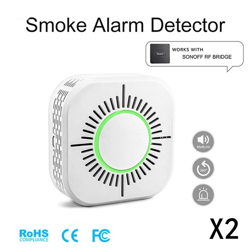 Rookmelder 433Mhz Draadloze Rookmelder Fire Alarm Sensor Home Security Fire Apparatuur Smart Rookmelder