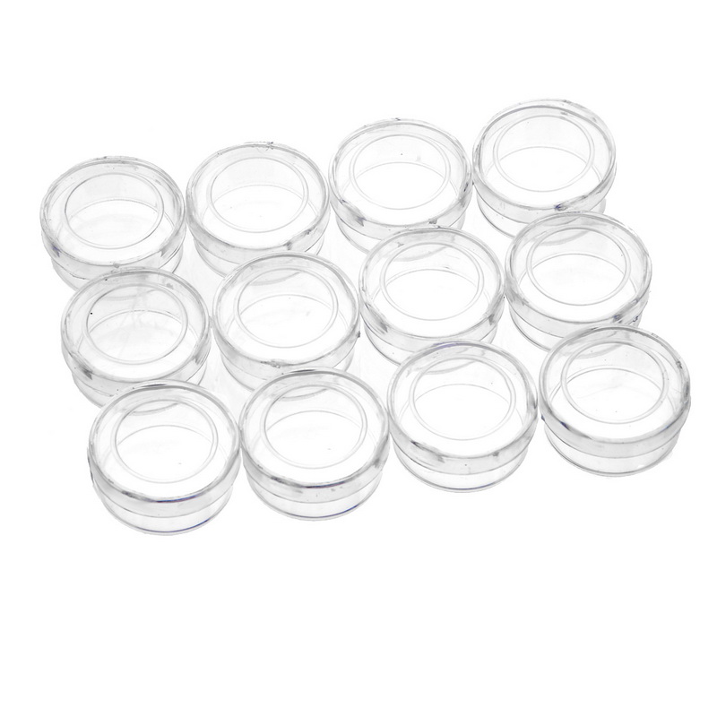 Grille Multiple acrylique transparent maquillage organisateur boîte de rangement rouge à lèvres ongles perceuse vernis organisateur cosmétique bijoux support de la boîte: 12pcs A