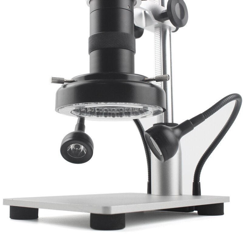 Aluminum Alloy Stand USB Microscope Stand Holder Bracket With led light Foothold Table Frame for Microscope Repair Soldering