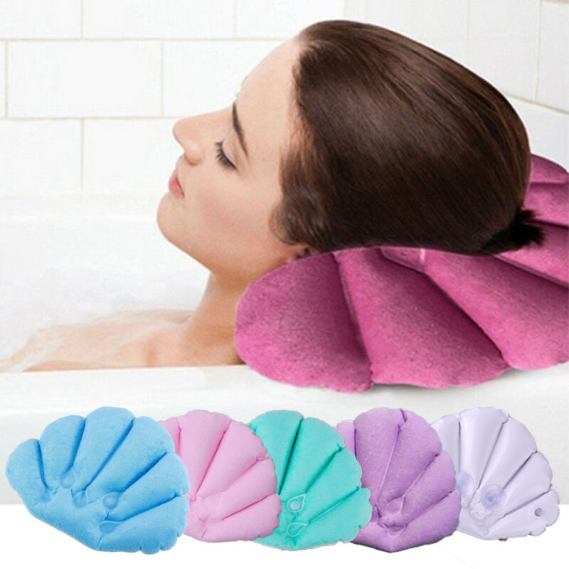 Predolo Cuscino Da Bagno Con Ventose - Poggiatesta E Schienale Morbido, Traspirante, Rosa