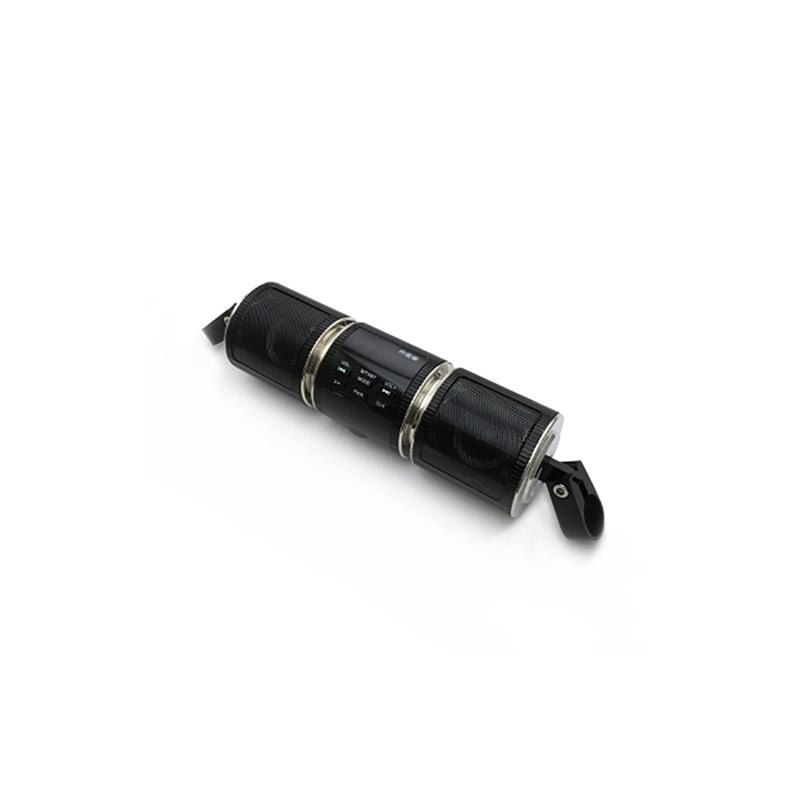 MT487 Motorcycle Bluetooth Music Player MP3 FM Radio Adjustable LED Screen Motorcycle Stereo Speaker Waterproof: Black