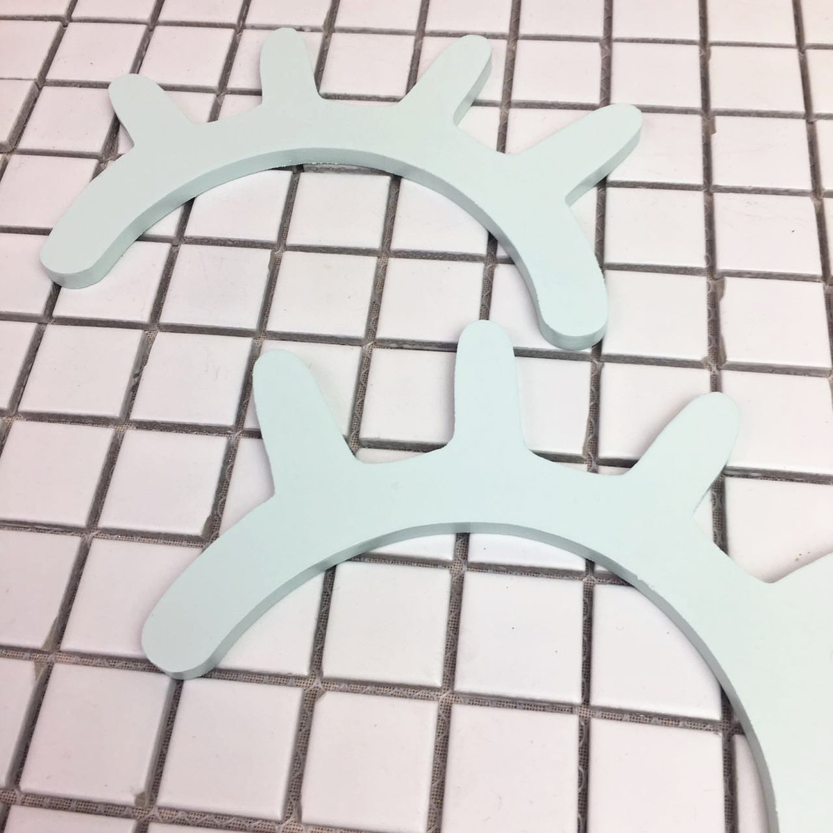3d ögonfransar i nordisk stil söta väggklistermärken i trä dekorativa regnbågsfärger barnkammare dekoration fotografi rekvisita: Ljusgrön