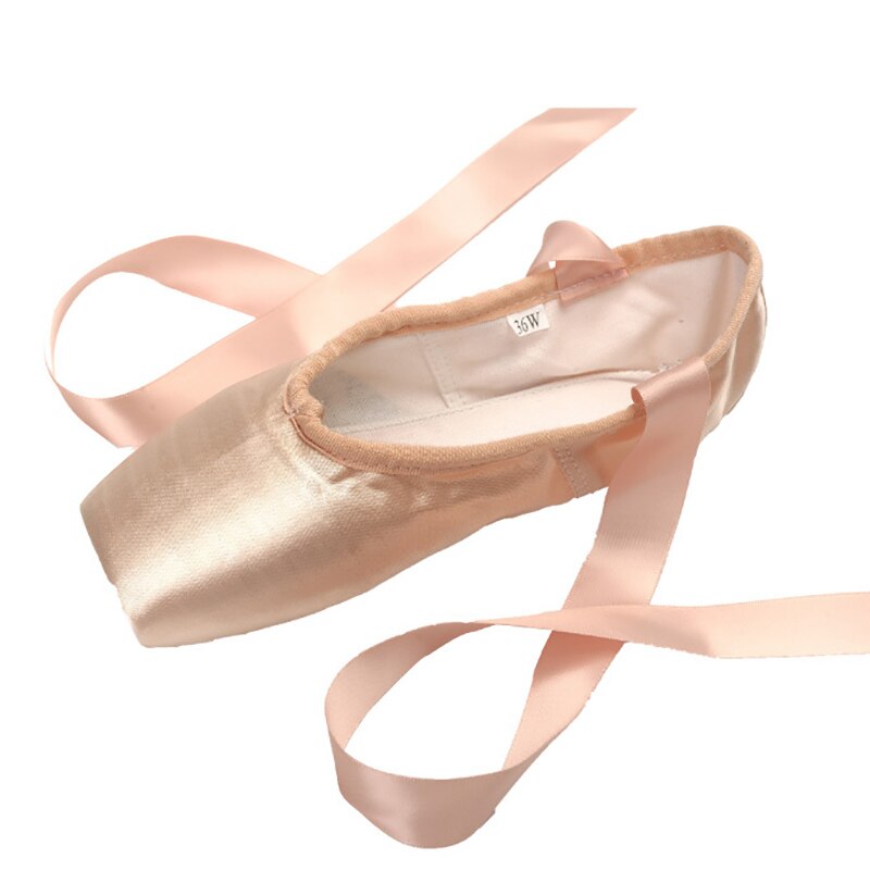 USHINE-zapatos de ballet de satén con cintas para mujer, calzado de , con puntera de ballet, bailarina, 29-44