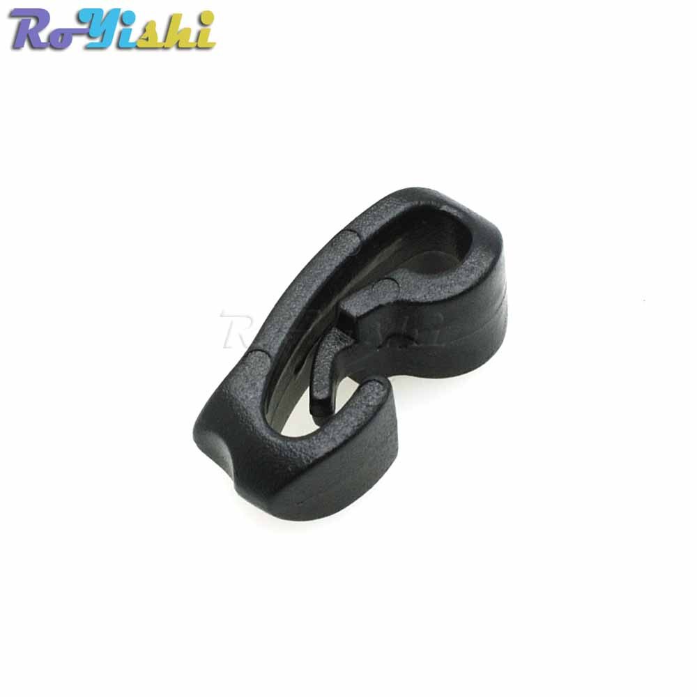 Crochet de corde en plastique, sangle extérieure, boucle de corde, noir